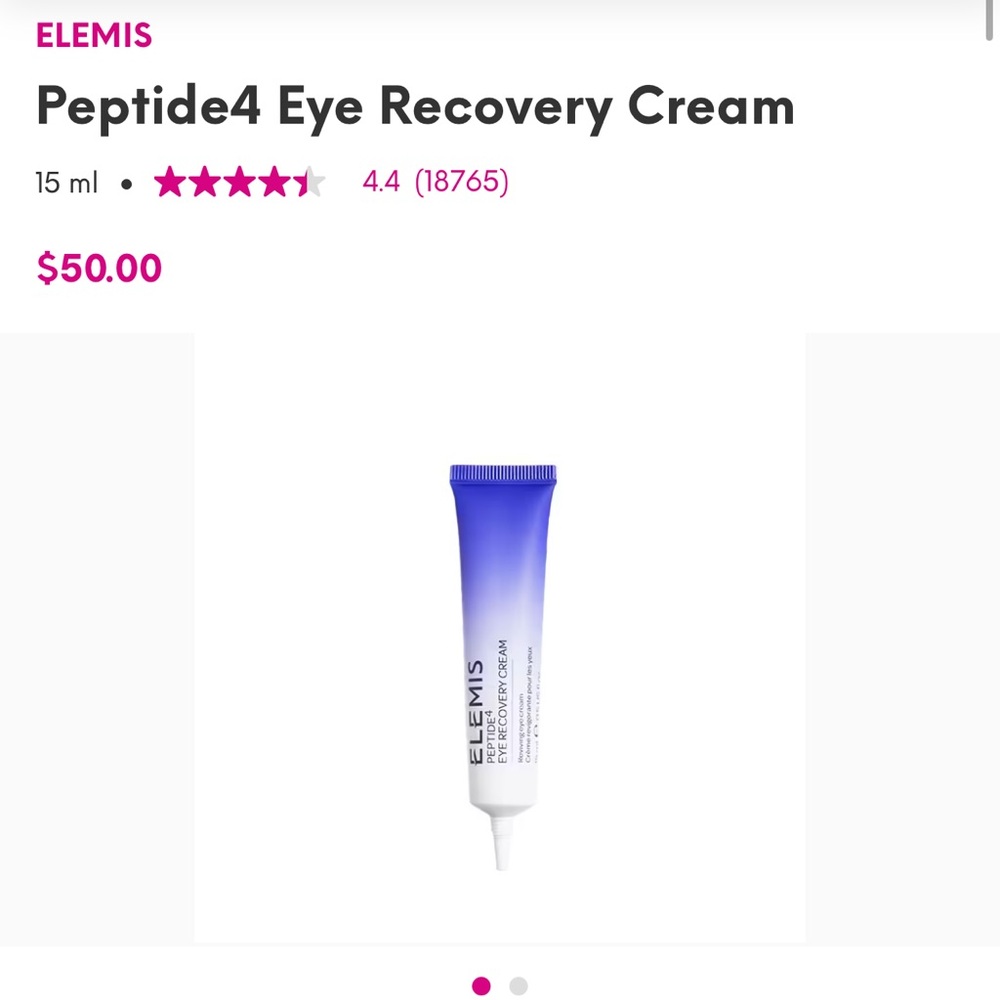 NWT Elemis Peptide4 Eye Recovery Cream